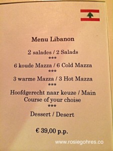 Menu Libanon