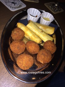 bitterballen & duck rolls