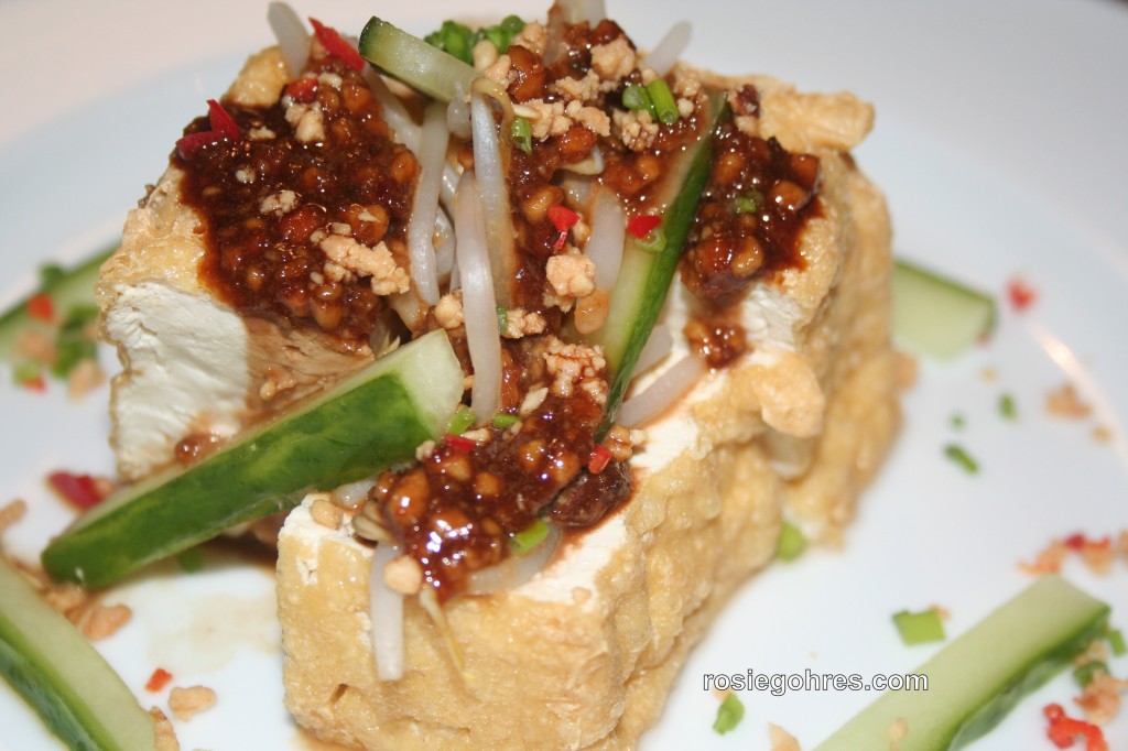 Tahu Goreng (Fried Tofu with Peanut Sauce) - Rosie Gohres